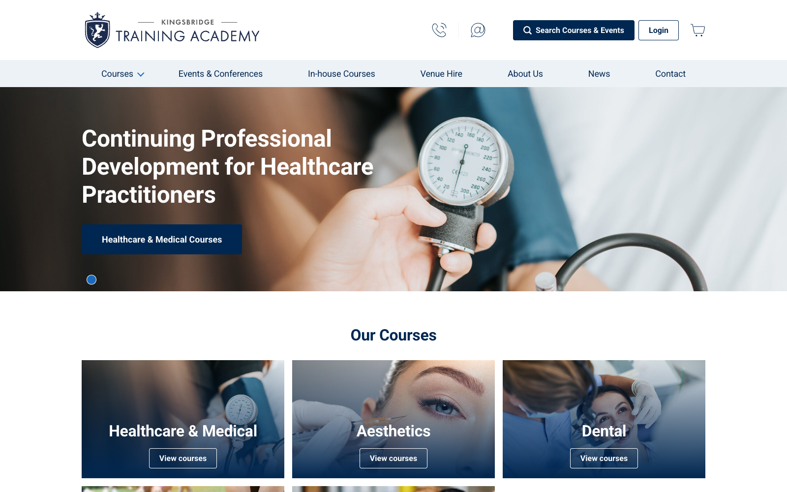 Kingsbridge Training Academy homepage