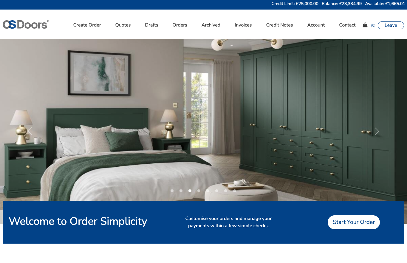 OS Doors trade ordering platform with SAP integration