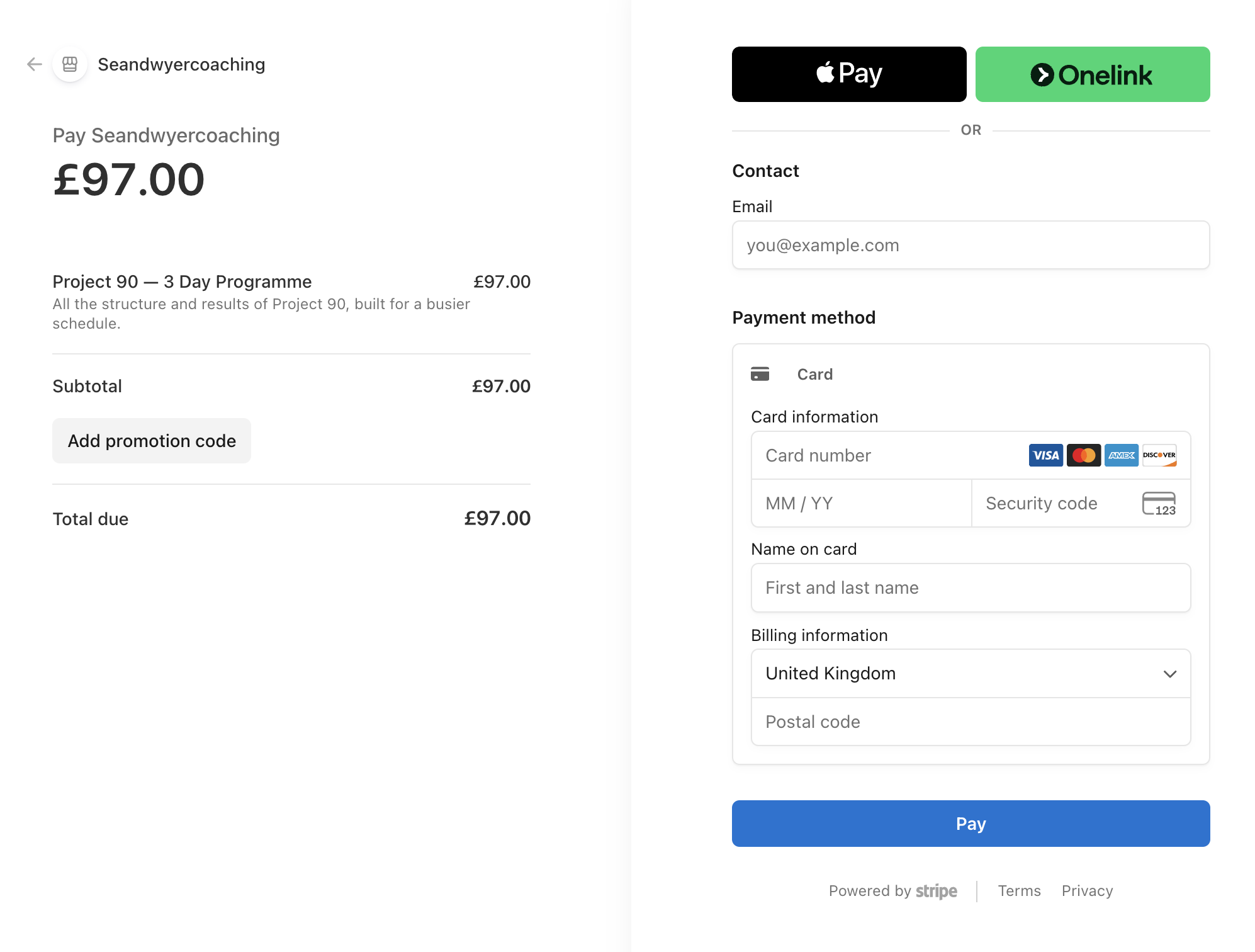 Stripe checkout integration