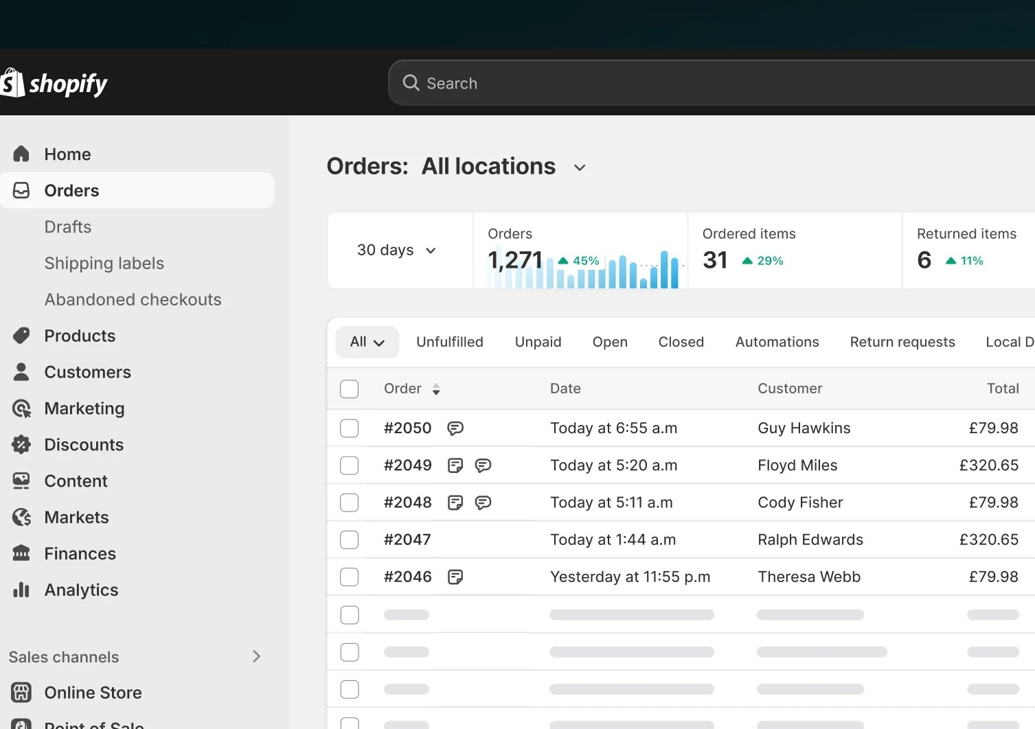E-Commerce Dashboard
