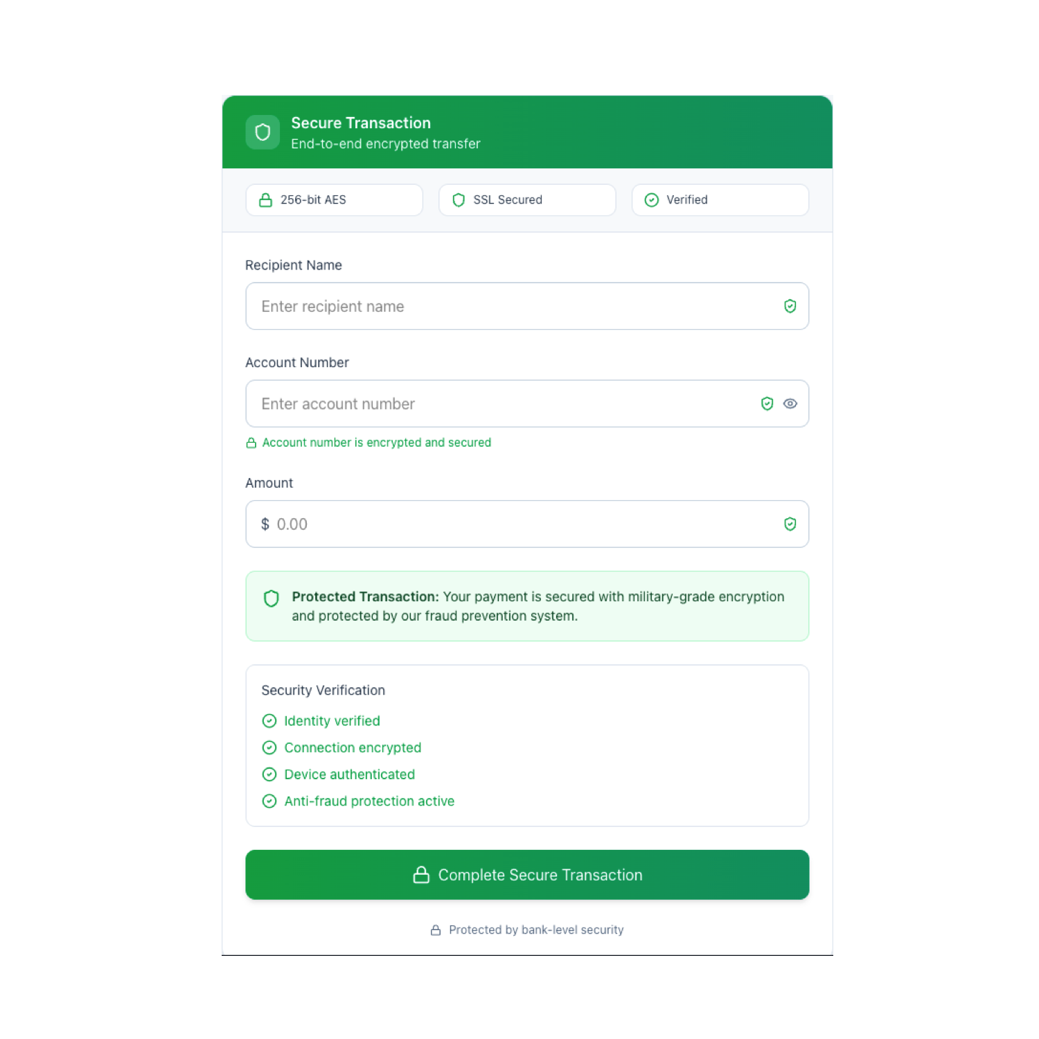 Secure Financial Transactions